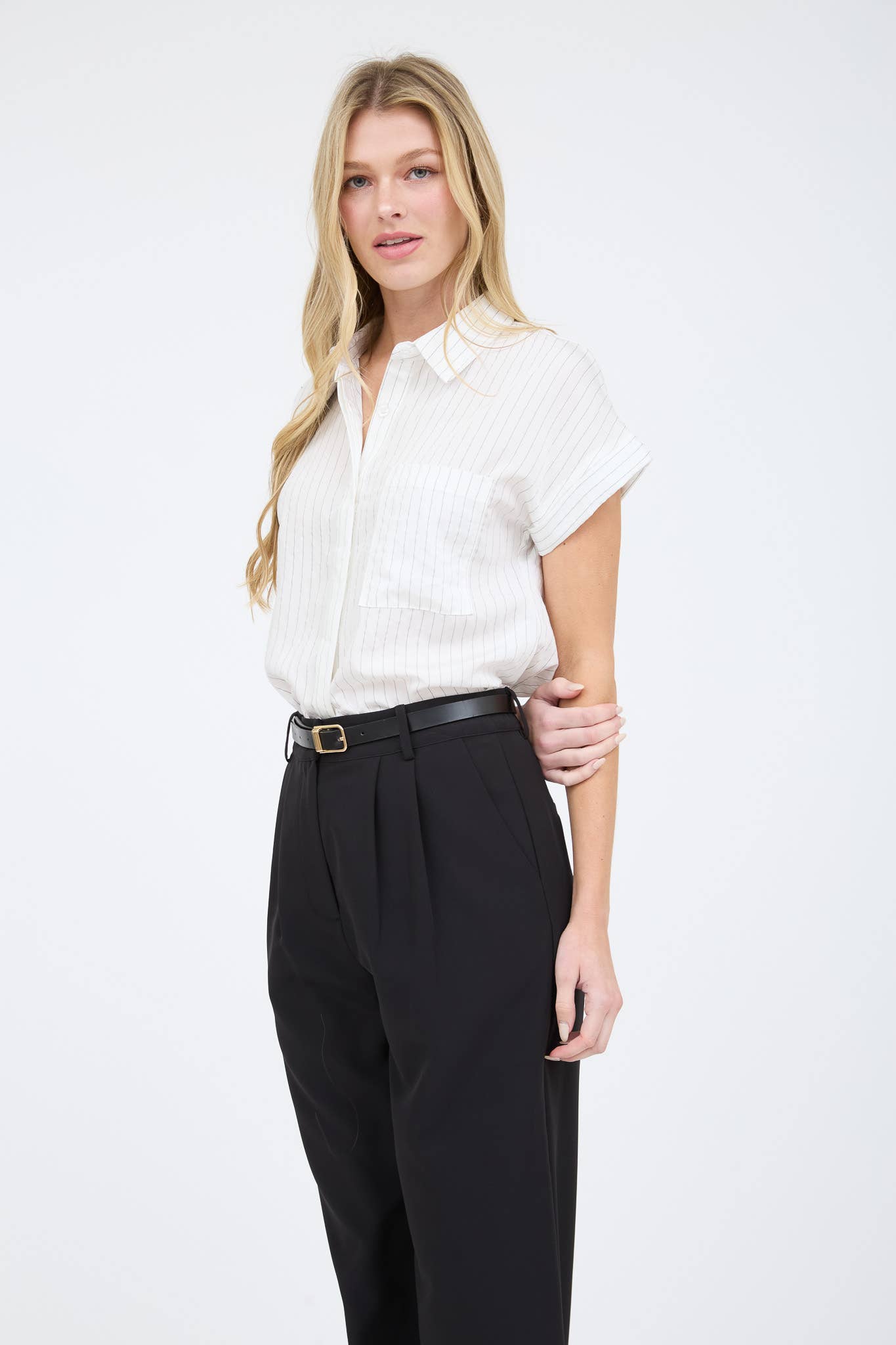 Fall Basics - Pinstripe Collar Shirt
