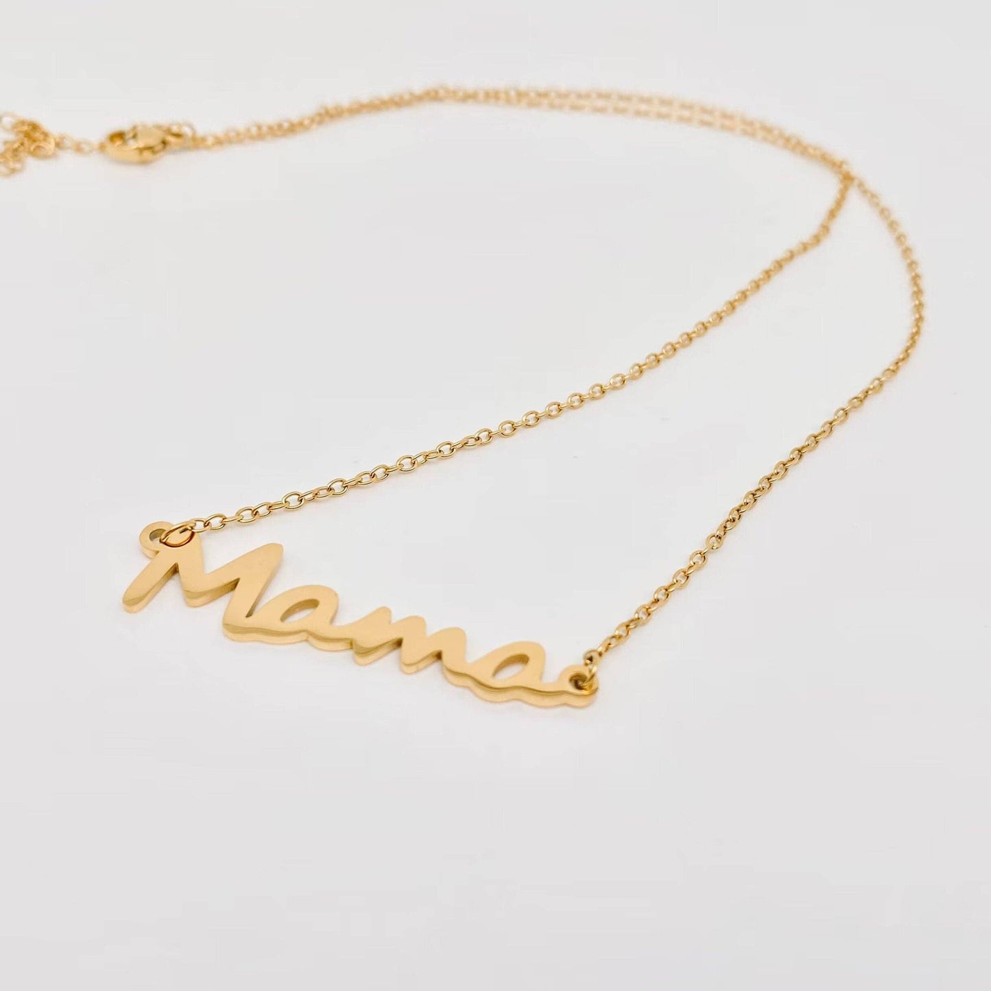 Mama Gold Plated Stainless Steel Necklace