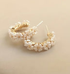 Daisy Pearl Hoops