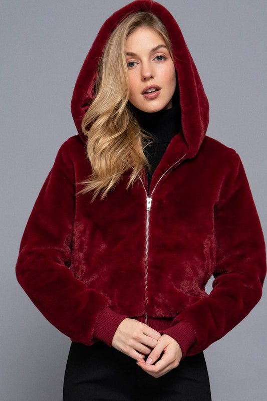 Berry Fur Hoodie