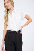Fall Basics - Pinstripe Collar Shirt