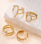 Stone adjustable rings