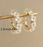 Daisy Pearl Hoops
