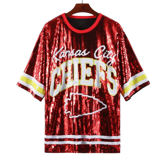 Chiefs sequin long top / dress