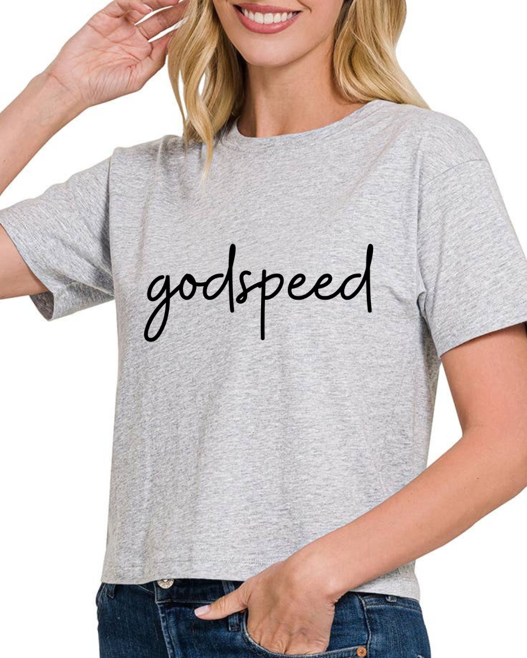 Godspeed cropped tee