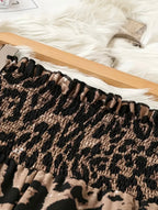 Leopard wide leg pants