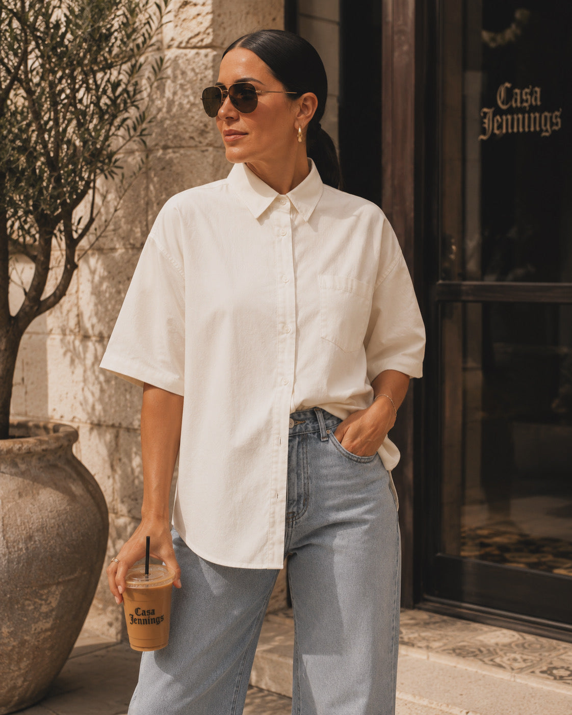 Crema Button down