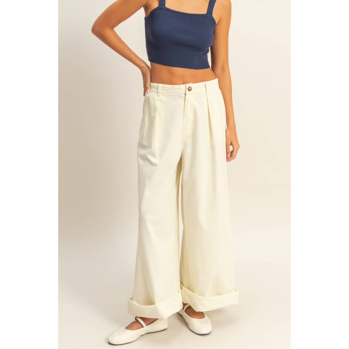Crema Wide Leg Pants