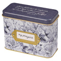 Christian Art Gifts - Cards In Tin Blue Floral My Prayers Hebrews 10:23