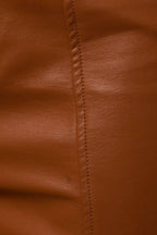 High Waisted Split Hem Vegan Leather Pants
