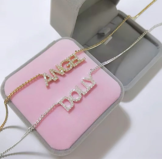 Bling Custom Name necklace