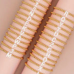 Initial beaded bracelet