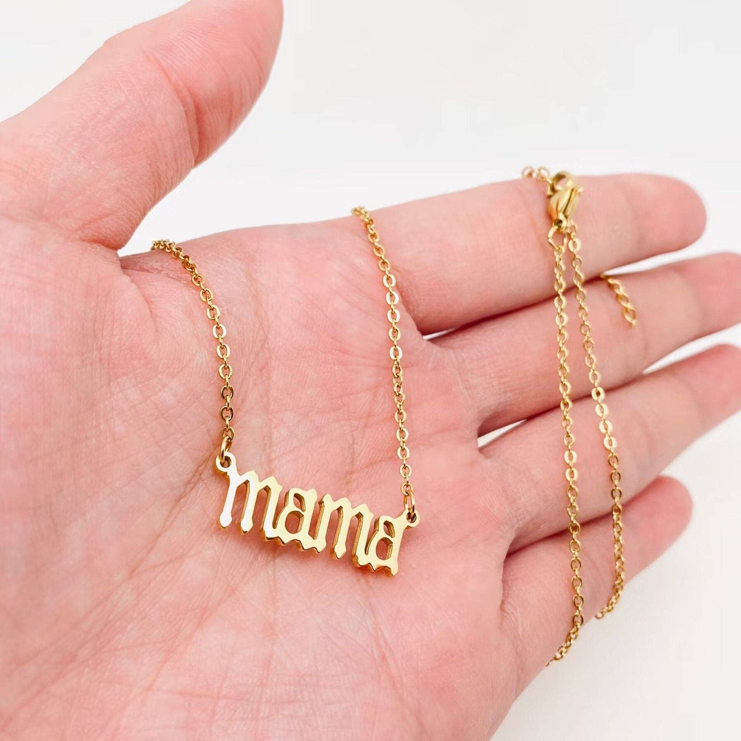 Old English Mama Necklace