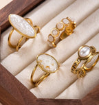 Stone adjustable rings