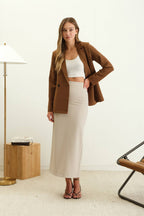 Fall Basics- Brown Sugar Blazer