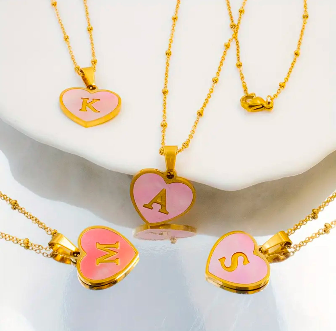 Heart Initial Pendant Necklace