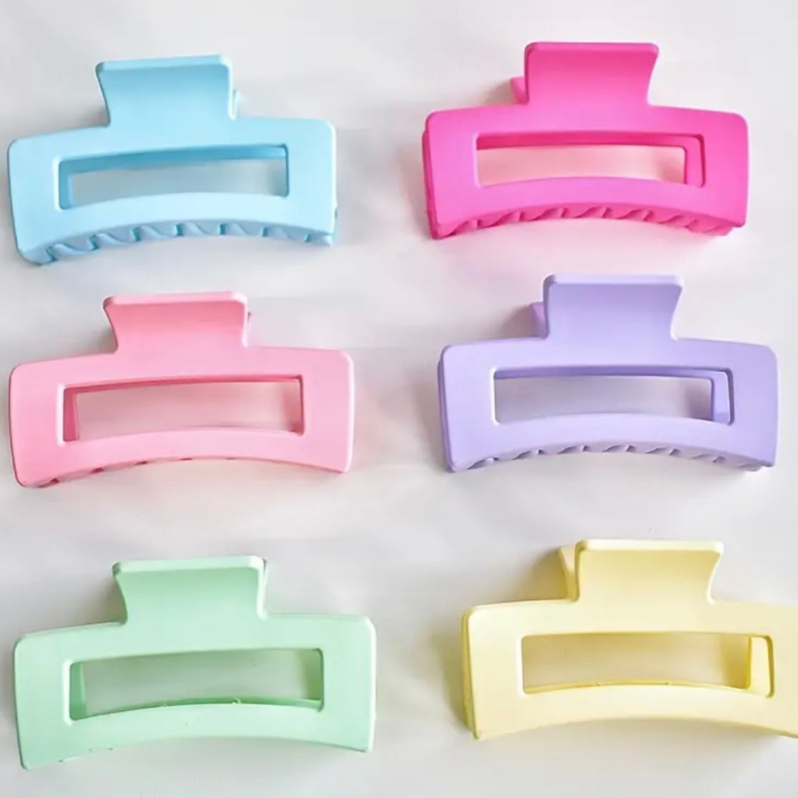 Square summer hair clips