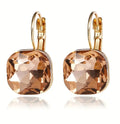 Square gem earrings