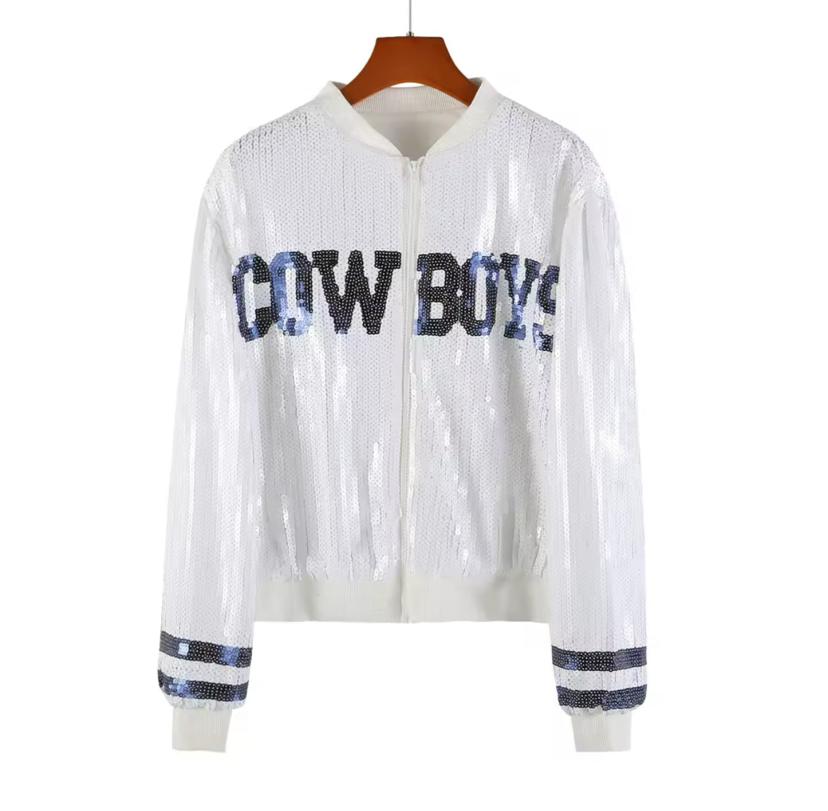 Cowboys Sequin bomber jacket