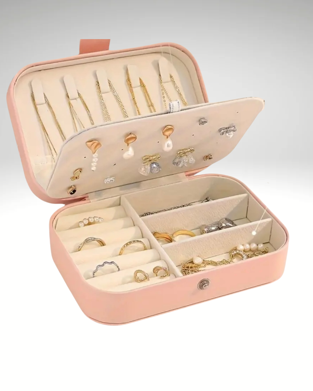 Double layer jewelry travel case