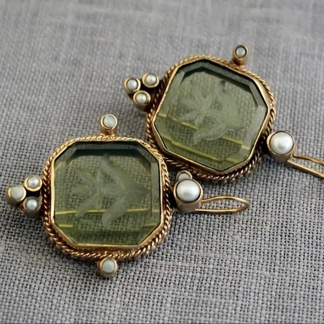 Vintage peridot earrings