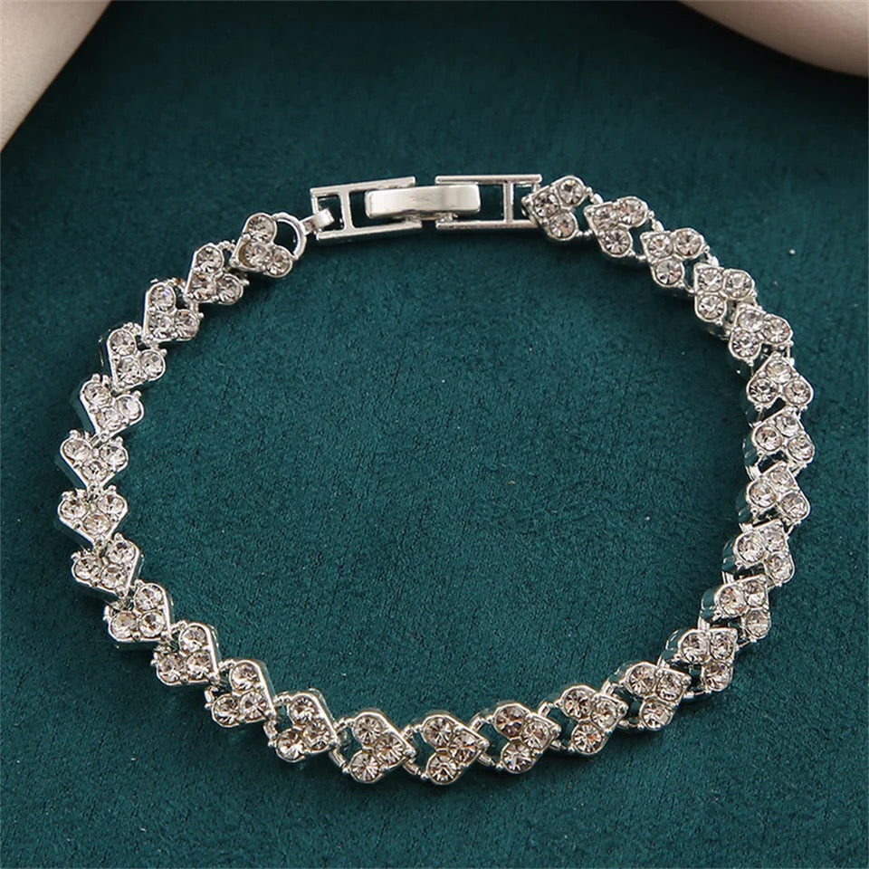 Heart Tennis Bracelet