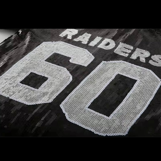 Raiders sequin long top / dress