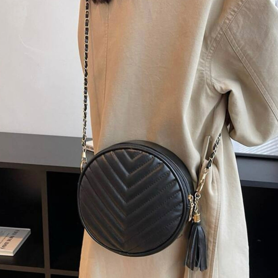 Round chevron bag