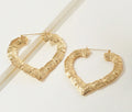 Bamboo Heart Hoops