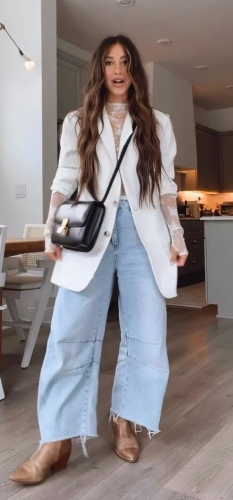 Lace See Through Layering Top
