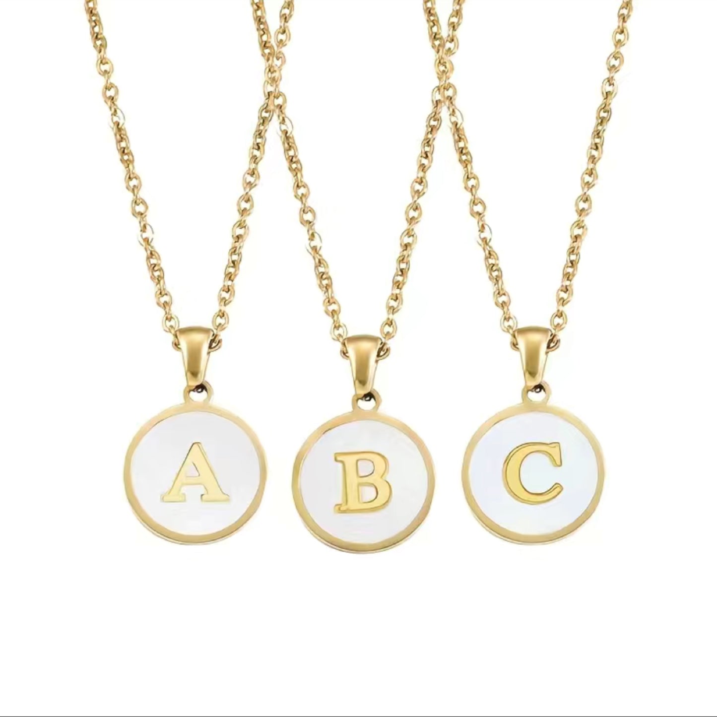 Oval Initial Pendant Necklace