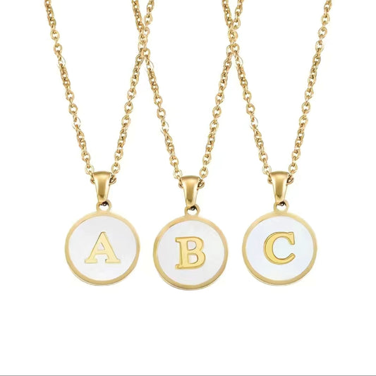 Oval Initial Pendant Necklace