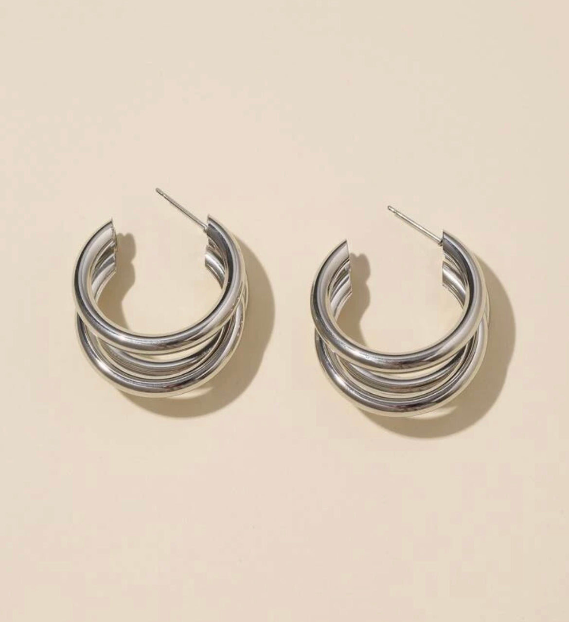 Triple Small Hoops