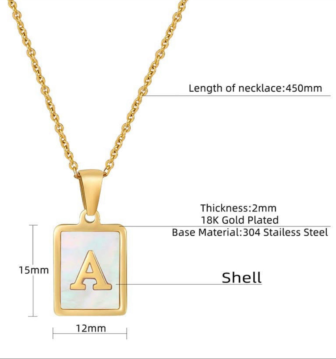 Initial Pendant Necklace